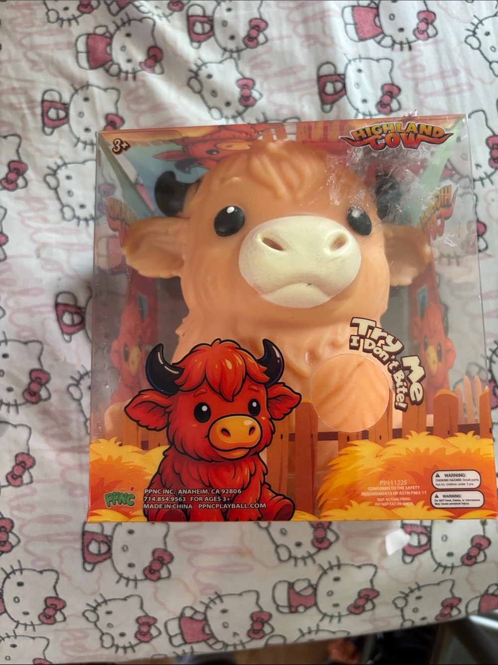 Squeezable Toy - Orange Plush Cow Stress Reliever